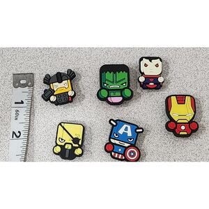 Shoe Charms for Crocs 6 Pc Marvel Disney Super Hero's NWOTS Mixed Lot